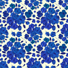 seamless pattern abstracts floral composition