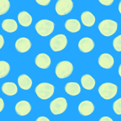  Lemon-like elements as repeat on cyan-blue