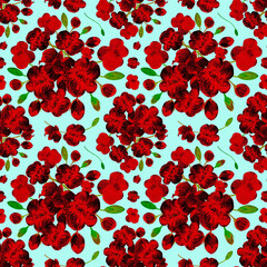seamless pattern abstracts floral composition