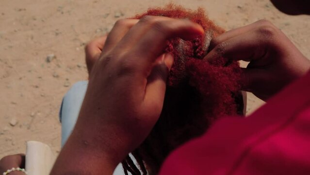 African hair braiding style