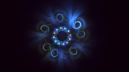 3D rendering abstract round light background