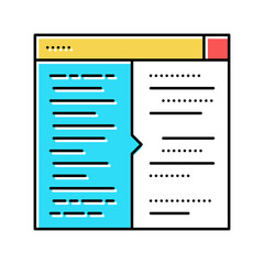 code testing color icon vector illustration