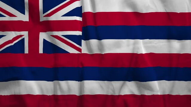 U.S states flags. Flag of Hawaii. High quality 4K resolution.