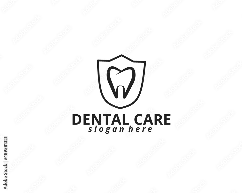 Wall mural dental care logo