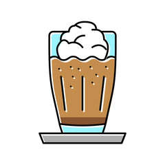 frappe coffee color icon vector illustration