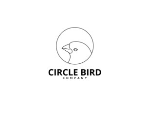 outline head bird circle logo