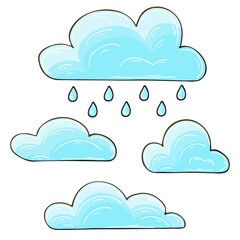 Autumn illustration in hand drawn style. Children's drawing