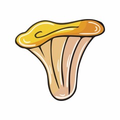 Autumn illustration in hand drawn style. Children's drawing