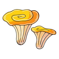 Autumn illustration in hand drawn style. Children's drawing