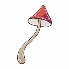 Autumn illustration in hand drawn style. Children's drawing