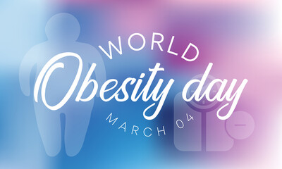 World Obesity day is observed every year on March 4, with the view of promoting practical solutions to end the global obesity crisis. Vector illustration