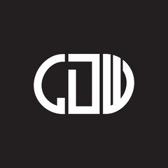 LDW letter logo design on black background. LDW creative initials letter logo concept. LDW letter design.