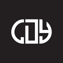 LDY letter logo design on black background. LDY creative initials letter logo concept. LDY letter design.