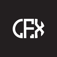 Obraz premium LFX letter logo design on black background. LFX creative initials letter logo concept. LFX letter design.