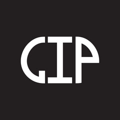 LIP letter logo design on black background. LIP creative initials letter logo concept. LIP letter design.