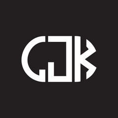 LJK letter logo design on black background. LJK creative initials letter logo concept. LJK letter design.