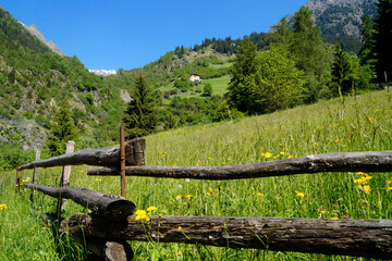 picturesque Italian Alps of the Partschins region of South Tyrol (Italy, South Tyrol, Merano)	