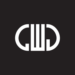 LWJ letter logo design on black background. LWJ creative initials letter logo concept. LWJ letter design.