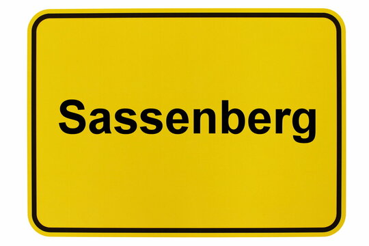 Illustration eines Ortsschildes der Stadt Sassenberg