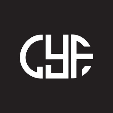 LYF letter logo design on black background. LYF creative initials letter logo concept. LYF letter design.