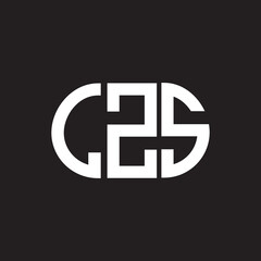 Fototapeta premium LZS letter logo design on black background. LZS creative initials letter logo concept. LZS letter design.