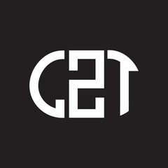 LZT letter logo design on black background. LZT creative initials letter logo concept. LZT letter design.