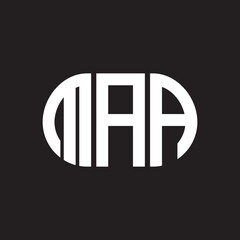 MAA letter logo design on black background. MAA creative initials letter logo concept. MAA letter design.