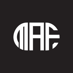 MAF letter logo design on black background. MAF creative initials letter logo concept. MAF letter design.
