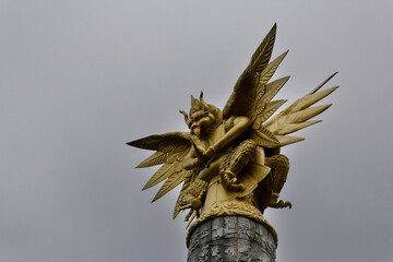 golden statue of jade water dragon