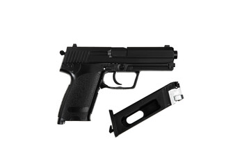 Air gun. Modern pneumatic weapon for air soft, sports and entertainment. A dummy, a copy of a real...