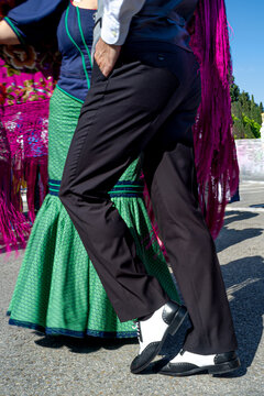 El chotis, typical dance of Madrid, Spain