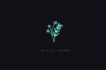 Botanicals / Floral Design logos – Modern Minimal Logos for company / initial name