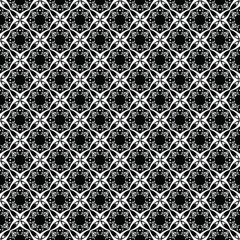 Black and white seamless pattern texture. Greyscale ornamental graphic design. Mosaic ornaments. Pattern template. Vector illustration. EPS10.