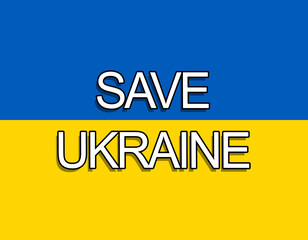 Peace Save Ukraine Flag