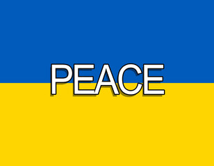 Peace Save Ukraine Flag