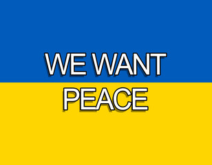Peace Save Ukraine Flag