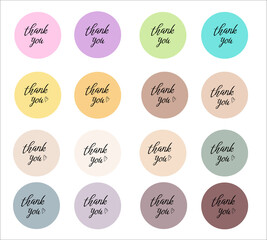 Stiker template thank you.