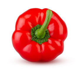 Perfectly retouched red pepper isolated on white. High resolution and full depth of field