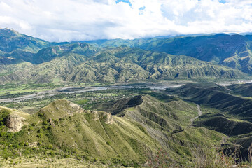 Breathtaking mountain view in Dagestan, Caucasus. Russia 2021