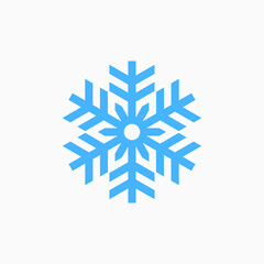 Snowflake vector icon. Snowflake sign symbol. Snow icon