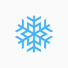 Snowflake icon vector. Snowflake Illustration of ornament, season.