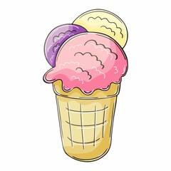 Illustration in hand draw style. Sweet dessert, graphic element for design