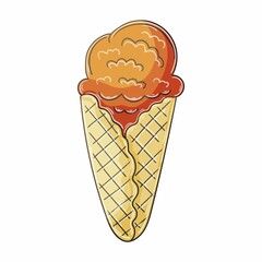 Illustration in hand draw style. Sweet dessert, graphic element for design
