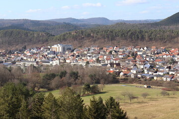 Fototapeta na wymiar Blick auf Dahn in der Südpfalz.
