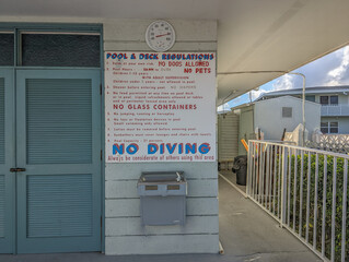 Pool rules in Florida apartment complex