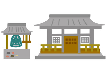 日本のお寺と鐘