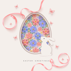 Happy Easter greeting card