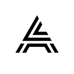 Letter LA AL monogram logo design