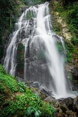 Amazing waterfall in green forest,The terrestrial Halaza Waterfall is in Bang Lang National Park Tham Thalu , Bannang Sata , Yala Thailand