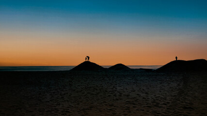 sunset on the beach